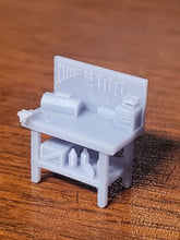 Load image into Gallery viewer, Small Workbench With Tools - Each - HO Scale