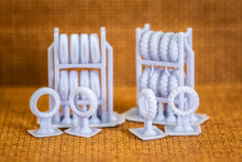 Load image into Gallery viewer, Various Tires & Tire Racks – 48 pack – HO Scale