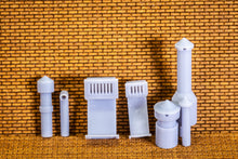 Load image into Gallery viewer, Roof Vents (Variety Pack) – 29pcs – HO Scale