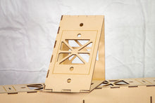 Load image into Gallery viewer, Base module section for model railroad baseboard 45 degree corner kit – 150mm x 150mm x 45d