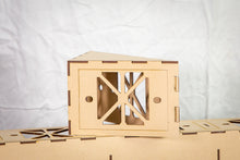 Load image into Gallery viewer, Base module section for model railroad baseboard 45 degree corner kit – 150mm x 150mm x 45d