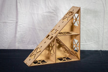Load image into Gallery viewer, Base module section for model railroad baseboard 45 degree corner kit – 300mm x 300mm x 45d
