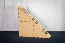 Load image into Gallery viewer, Base module section for model railroad baseboard 45 degree corner kit – 300mm x 300mm x 45d