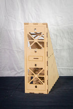 Load image into Gallery viewer, Base module section for model railroad baseboard 45 degree corner kit – 300mm x 300mm x 45d