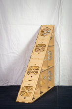 Load image into Gallery viewer, Base module section for model railroad baseboard 45 degree corner kit – 450mm x 450mm x 45d