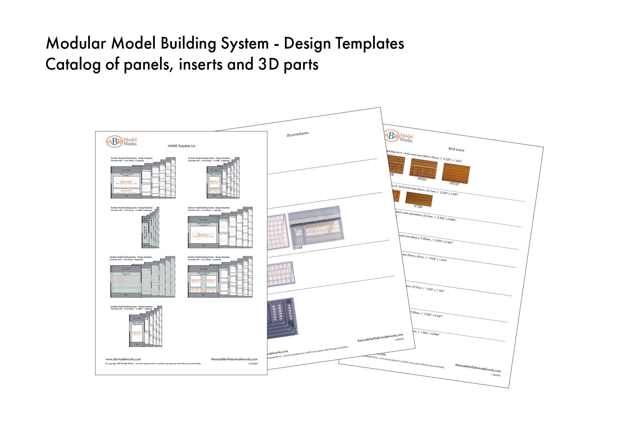 MMBS - Design templates PDF's – ABR Model Works