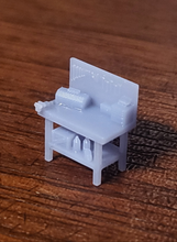 Load image into Gallery viewer, Small Workbench With Tools - N Scale
