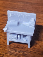 Load image into Gallery viewer, Small Workbench With Tools - Each - HO Scale
