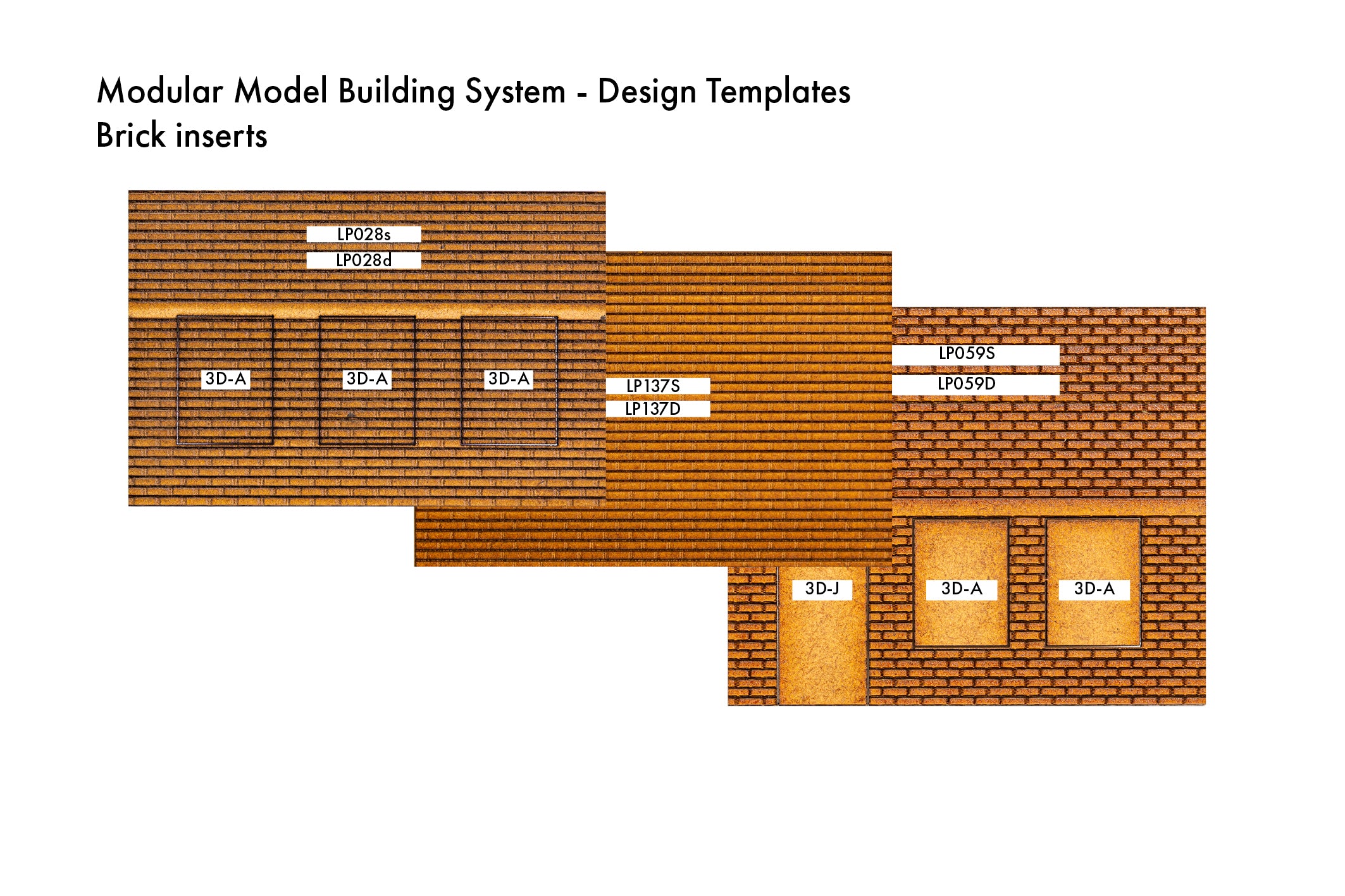 MMBSDT-BPI - Brick panel inserts - MMBS panel template