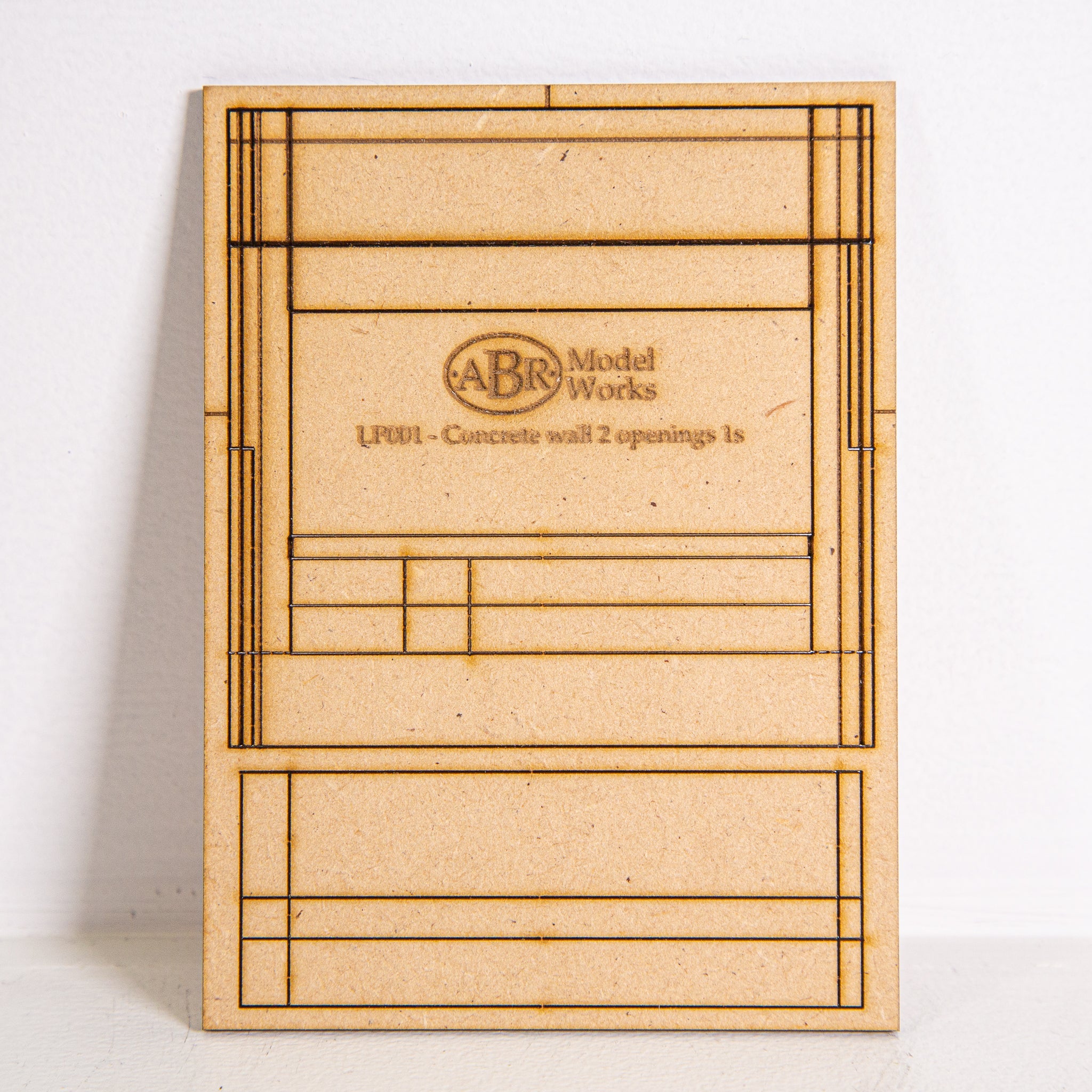 LP001 - HO Scale - Concrete modular model wall panel 2 openings per st ...