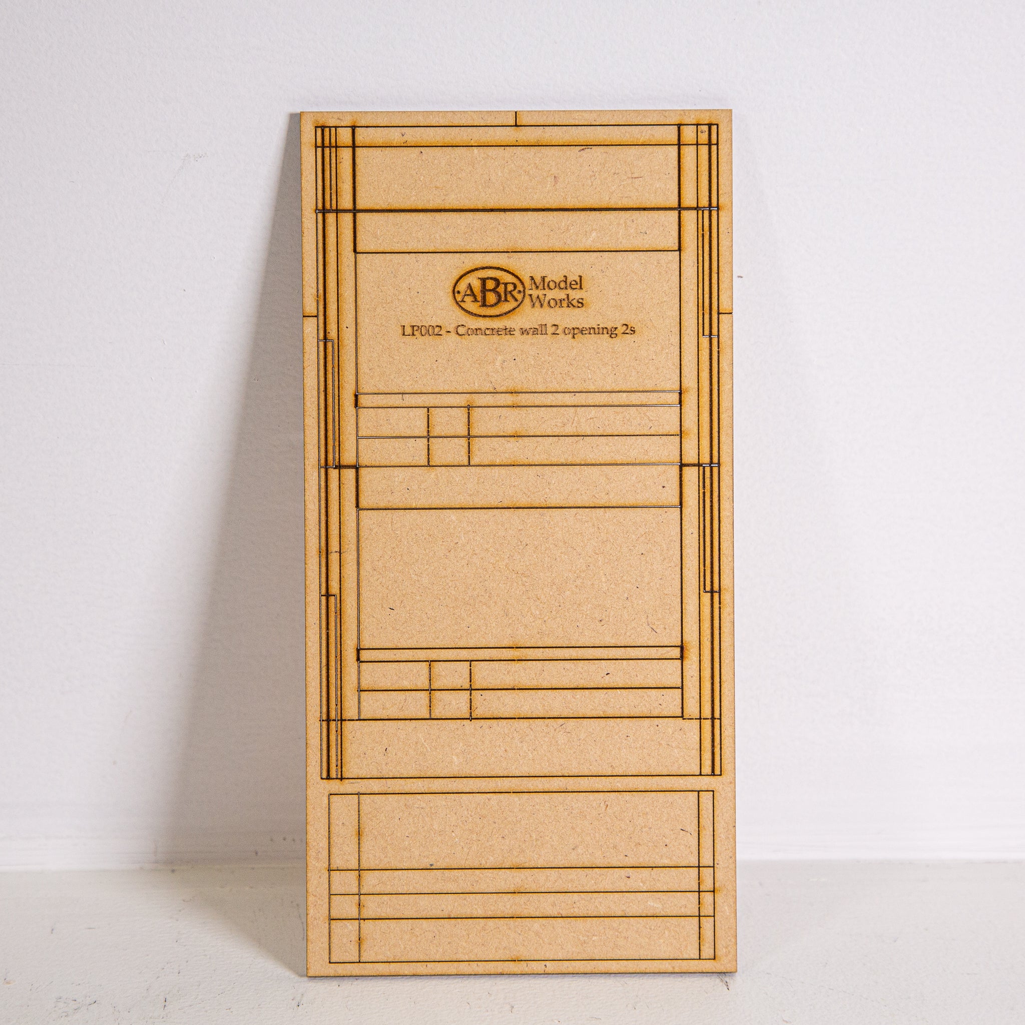 LP002 - HO Scale - Concrete modular model wall panel 2 openings per st ...