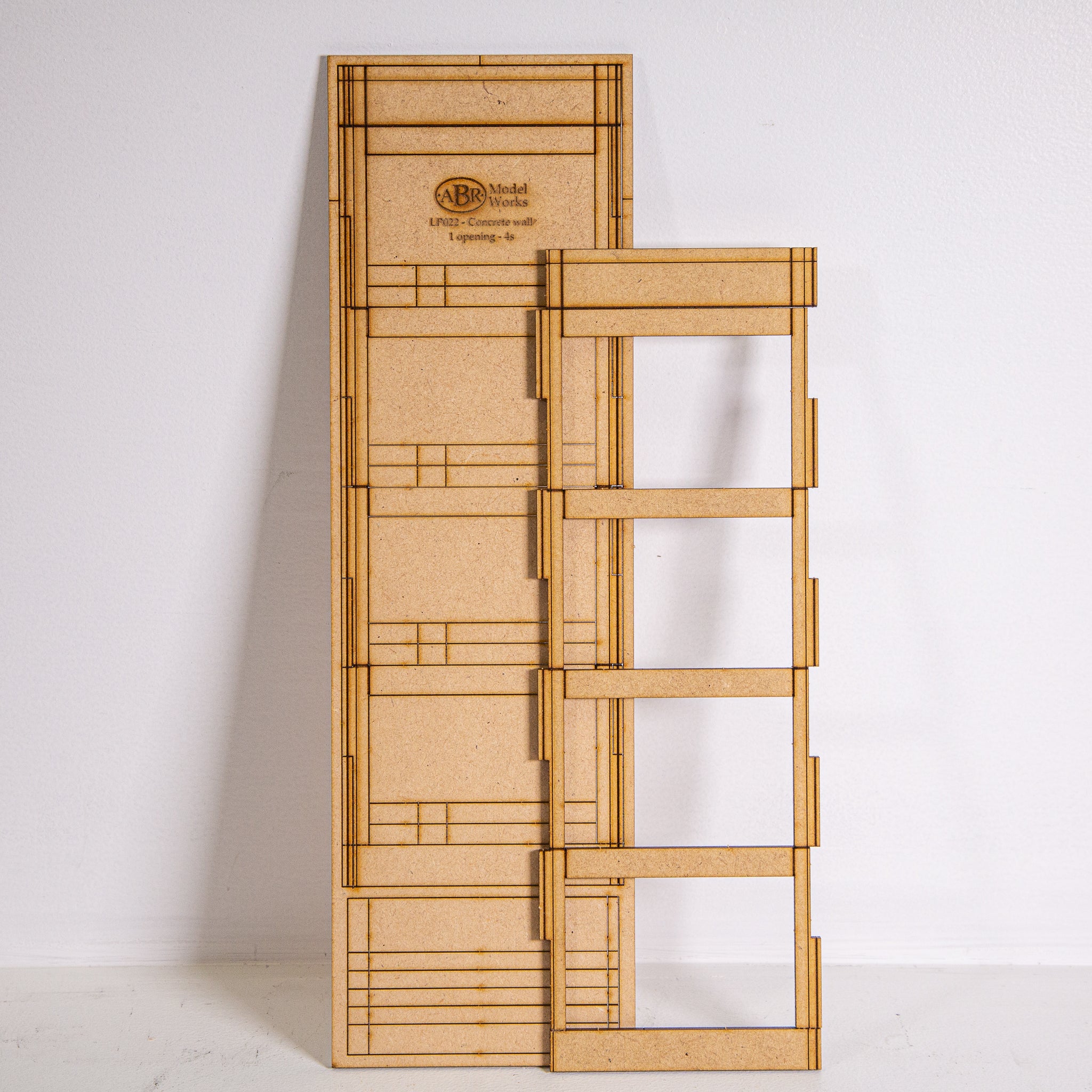 LP004 - HO Scale - Concrete modular model wall panel 2 openings per st ...