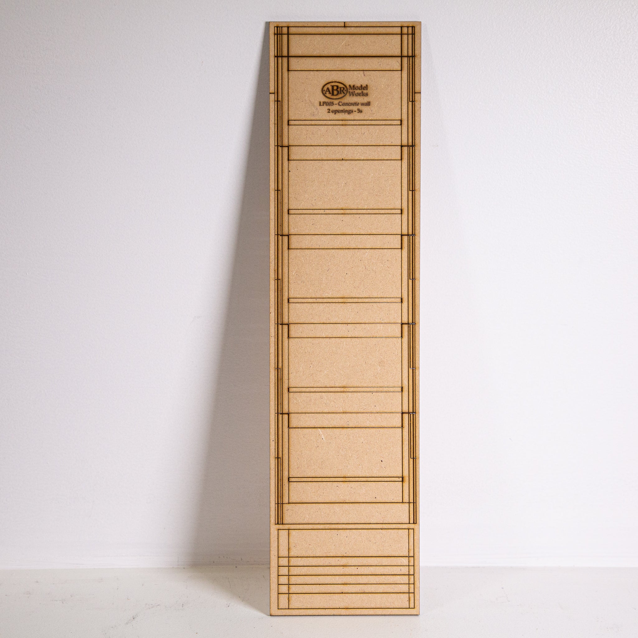 LP005 - HO Scale - Concrete modular model wall panel 2 openings per st ...