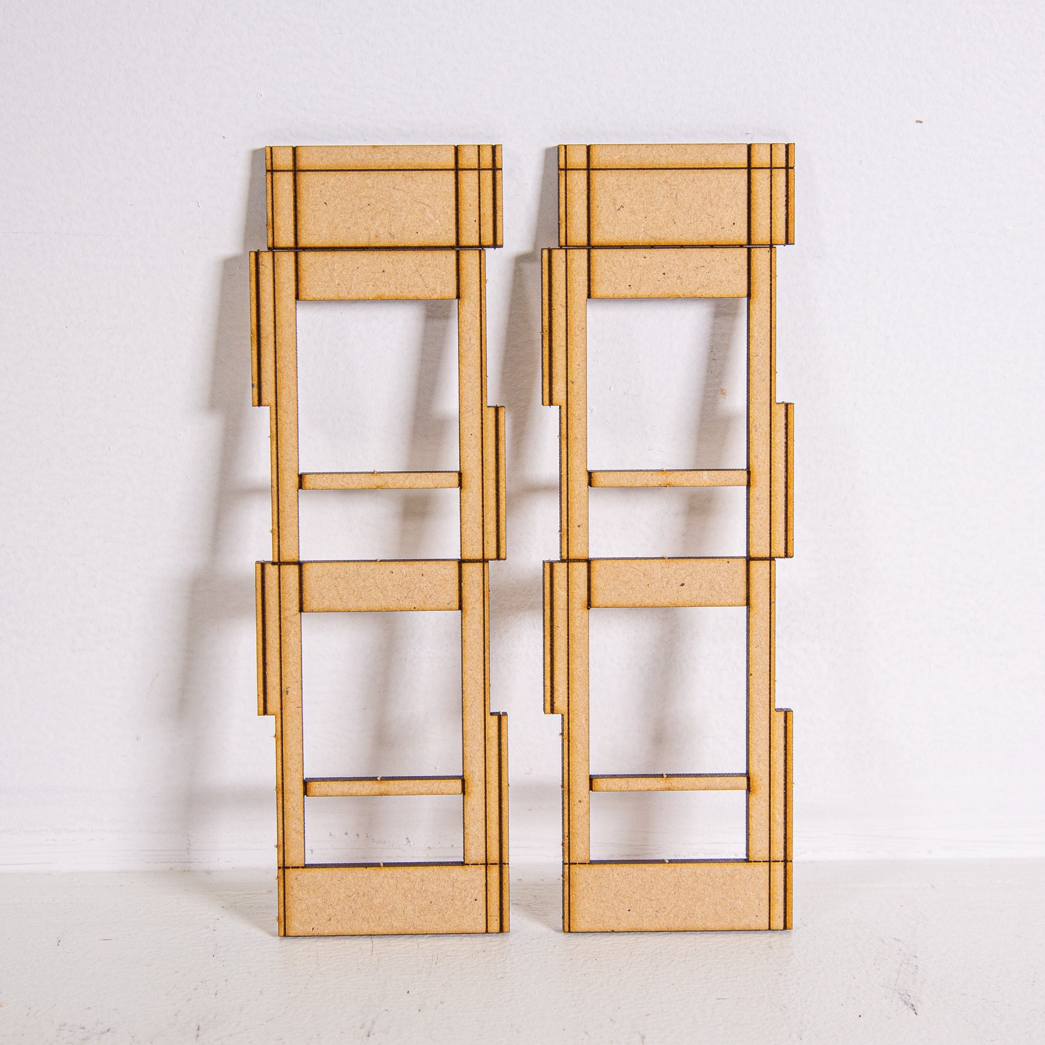 LP008 - HO Scale - Concrete modular model wall half-width panel 2 open ...