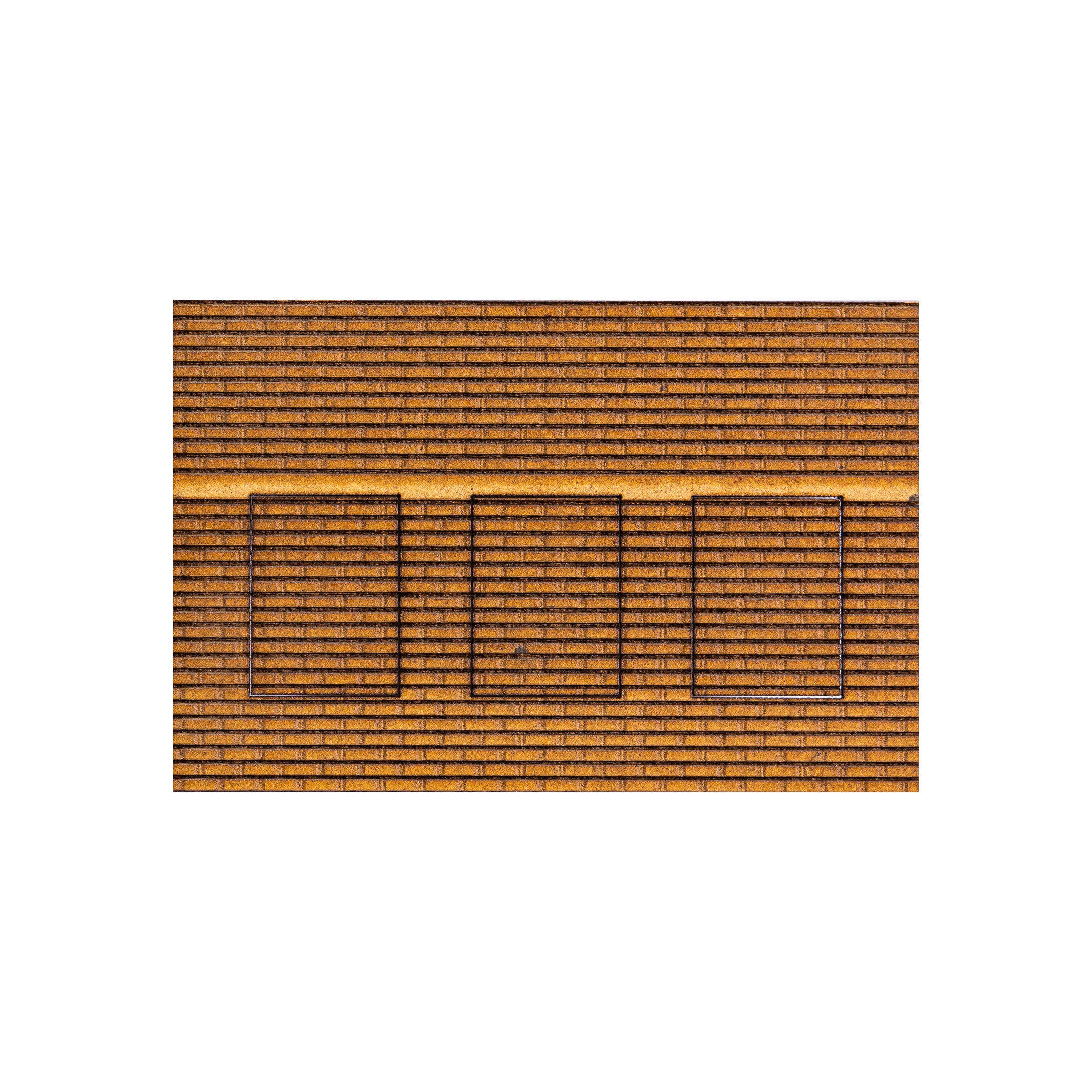 LP028 - HO Scale - Brick panel insert 3 window openings - fits opening size A