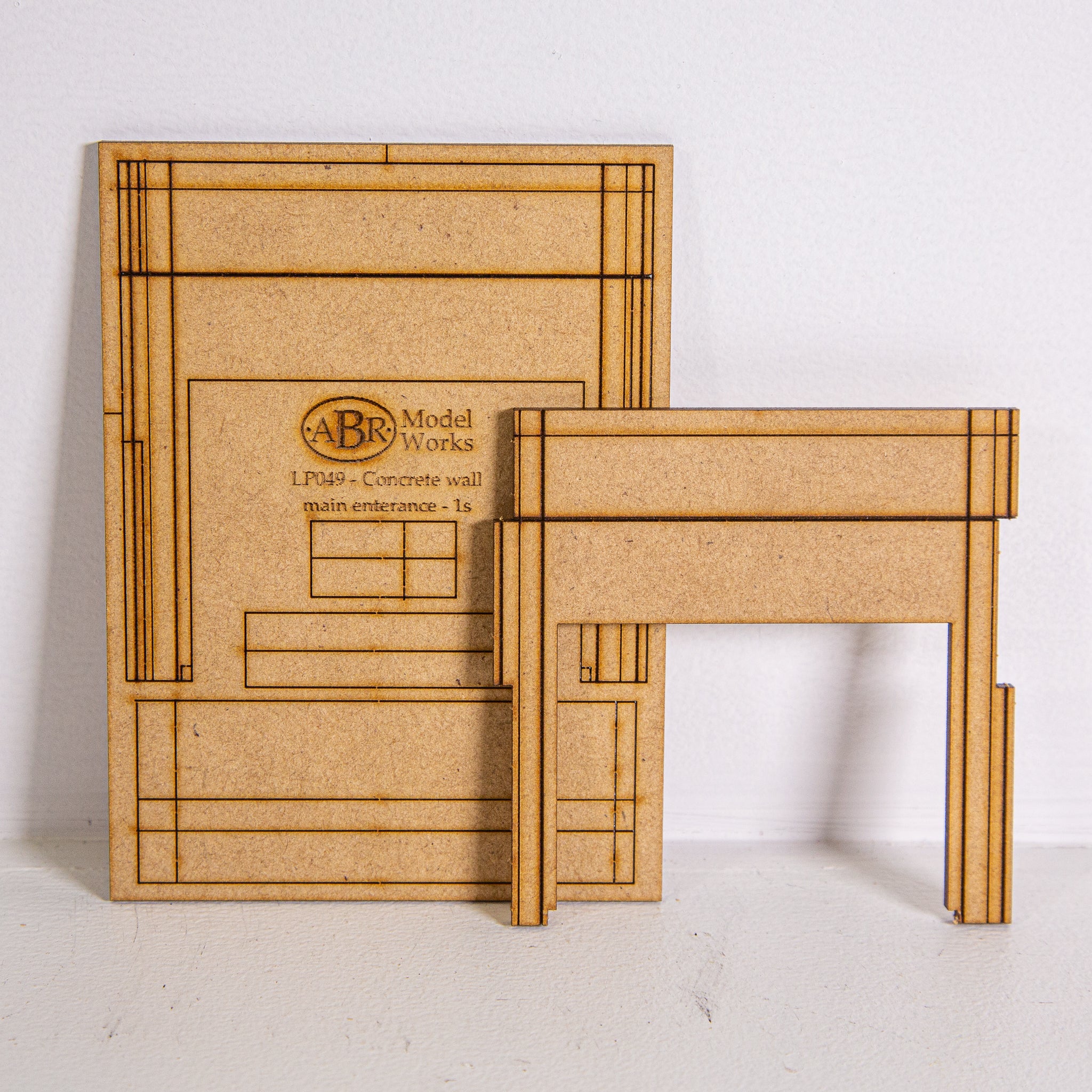 LP049 - HO Scale - Concrete modular model wall panel for the main entr ...