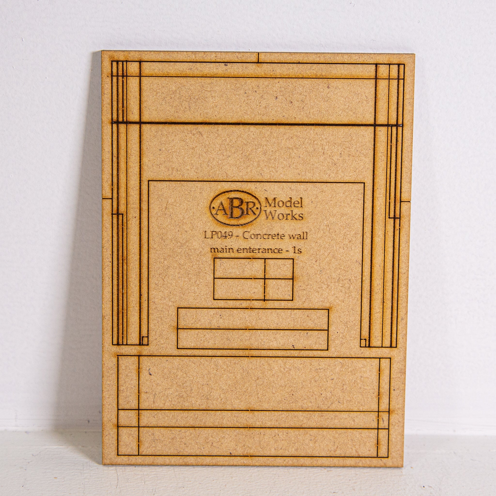 LP049 - HO Scale - Concrete modular model wall panel for the main entr ...
