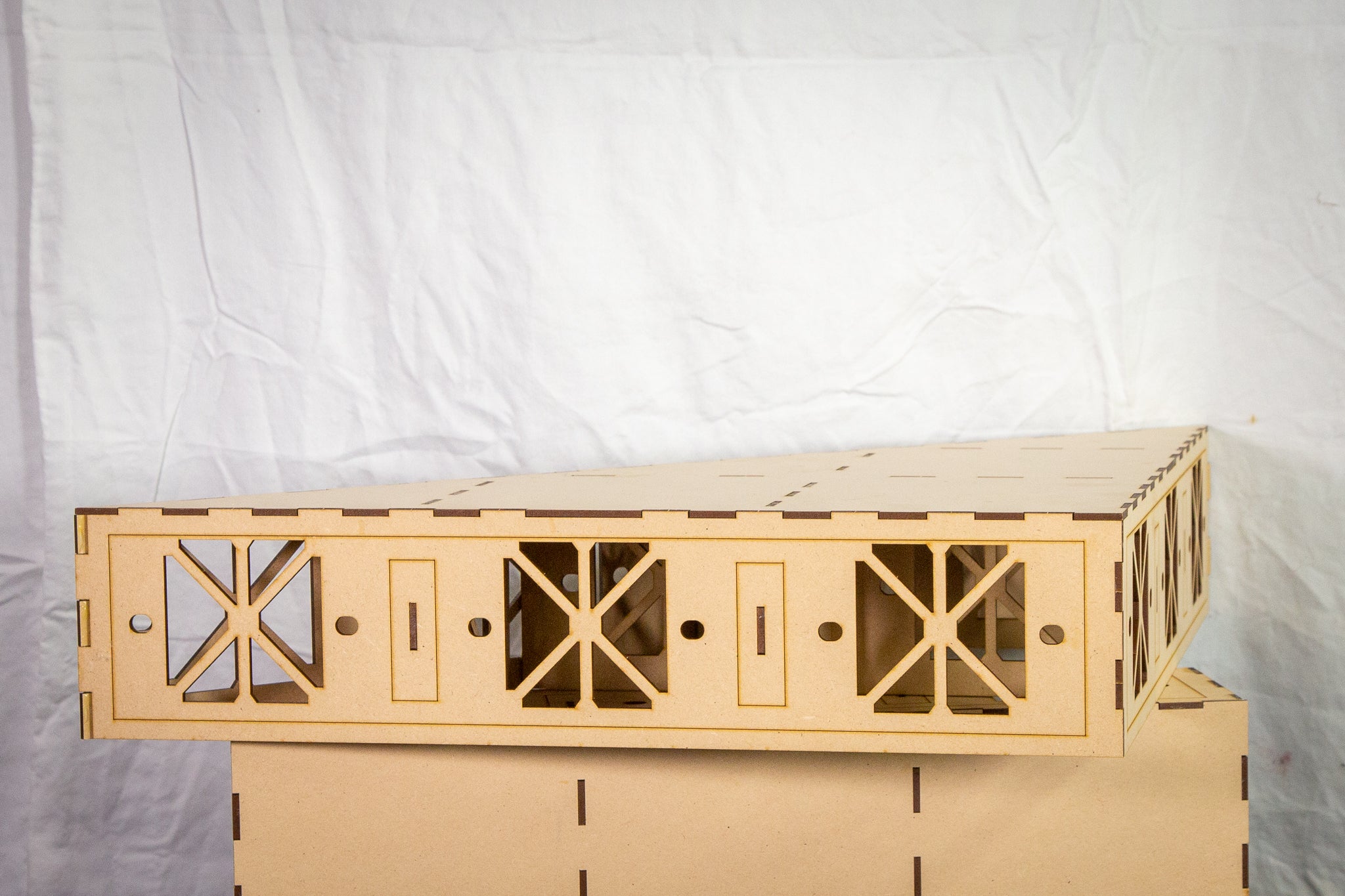 Base module section for model railroad baseboard 45 degree corner kit ...